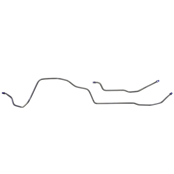 1976-81 Camaro Z28 Firebird TA Rear Drum Axle Brake Line Kit, 2pc Stainless