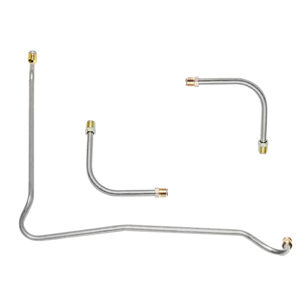 1967-68 Chevrolet Camaro 396CID-350/375HP 4bbl Holley Dual-Feed 3/8", 5/16" Pump to Carb Lines (Requires Y Block) 3pc, Stainless