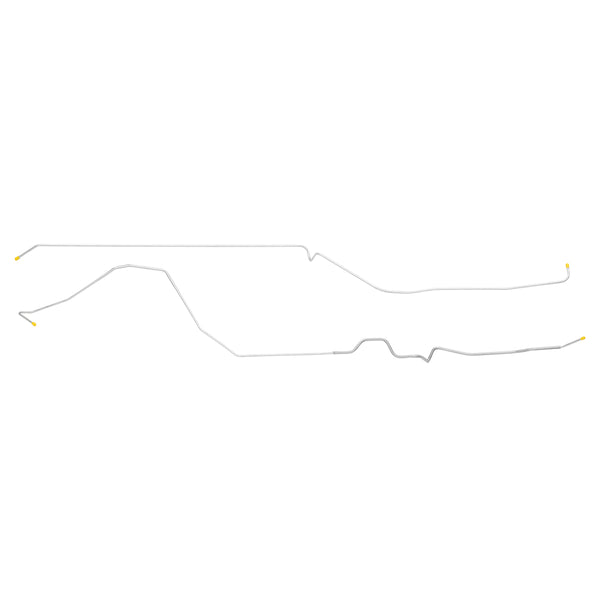 1972-73 Chevrolet Camaro (PS Routing) 1/4" Tank to Pump Fuel Return Lines w/o Spring Guard 2pc, Stainless