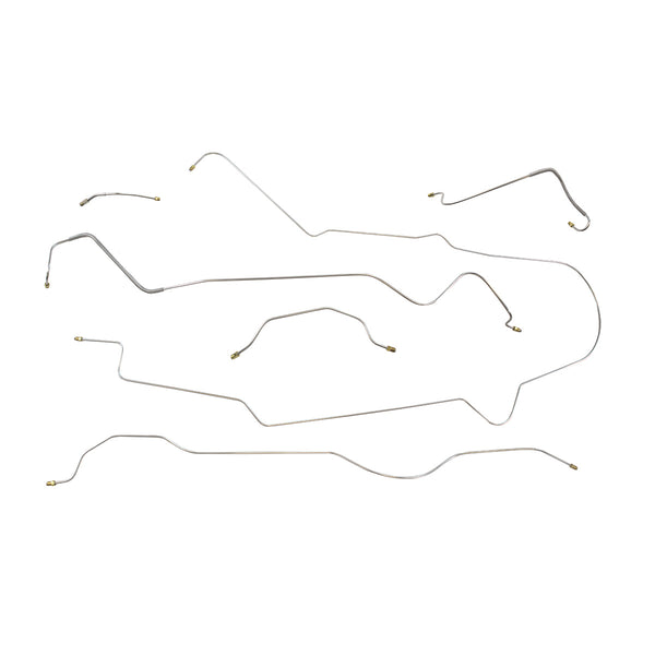 1957 Dodge Coronet/Royal/Lancer Manual Drum Brake Line Kit 6pc, Stainless
