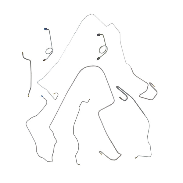 1976-80 Dodge Aspen RT Power Disc Front Brake Line Kit, Stainless