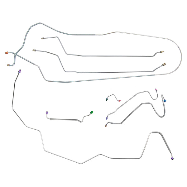 1968 Chevrolet El Camino Non-SS (Only) Manual Disc Brake Line Kit 8pc, Stainless