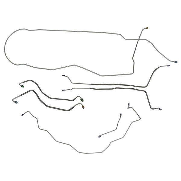 1973-75 Chevrolet El Camino/SS Manual Disc Brake Line Kit 7pc, Stainless