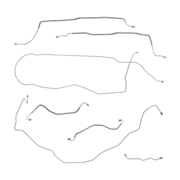 1976-77 Chevrolet El Camino/SS Manual Disc Brake Line Kit 7pc, Stainless