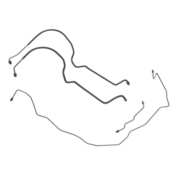 1976-77 Chevrolet El Camino/SS Power Disc Front Brake Line Kit 4pc, Stainless