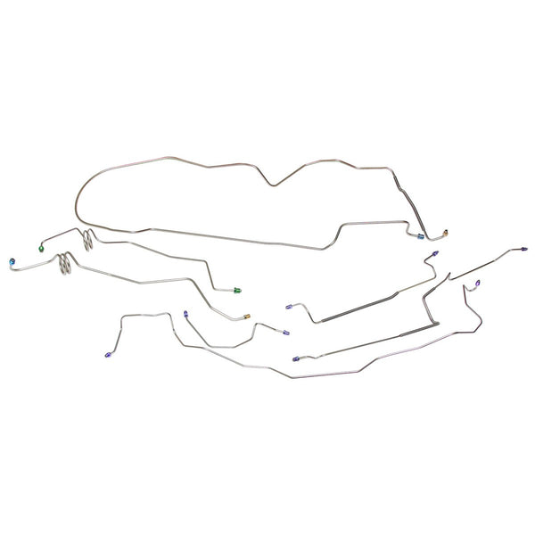 1984-87 Chevrolet GMC El Camino Caballero Power Disc Brake Line Kit 7pc, Stainless