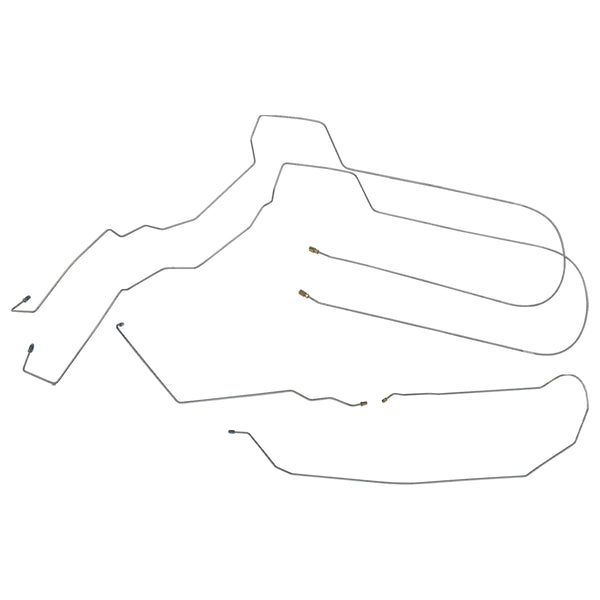 2006-13 Chevrolet Impala Four-Wheel Disc w/ABS Mid-Chassis Brake Line Kit (w/o Flex) 4pc, Stainless