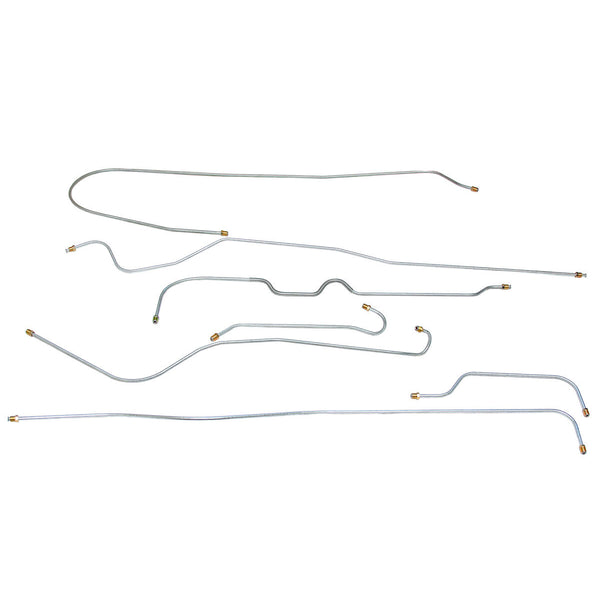 1951 Chevrolet Special Convertible Complete Drum Brake Line Kit 6pc, Stainless (E-10)