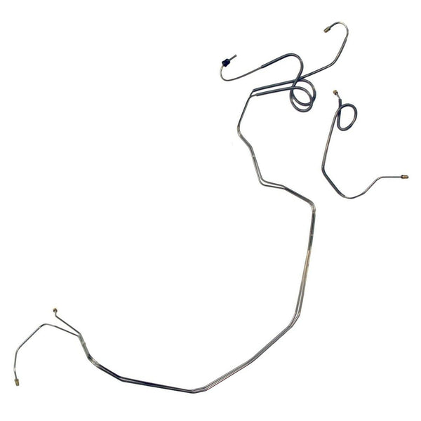 1958-64 Chevrolet Car (All Models) w/Five-Port Valve by M/C (Old Style) Disc Conversion Front Brake Line Kit 5pc, Stainless