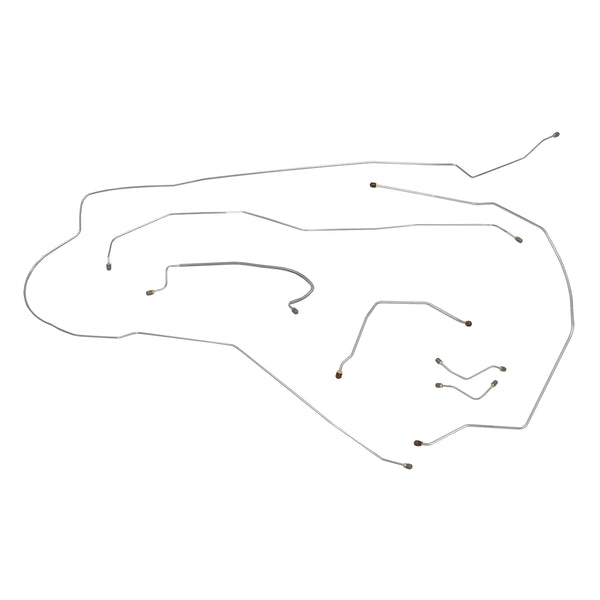 1962-64 Chevrolet Impala Manual Drum Brake Line Kit 7pc, Stainless