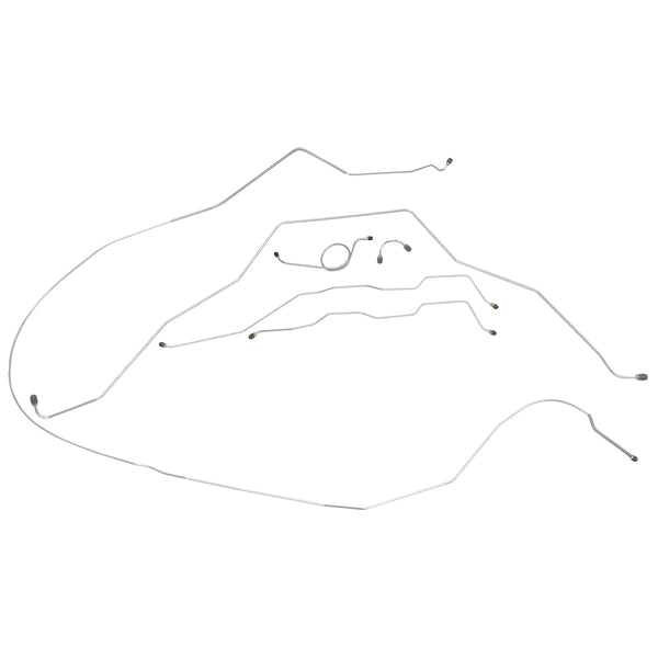 1965 Chevrolet Impala Hardtop Manual Drum Brake Line Kit 6pc, Stainless