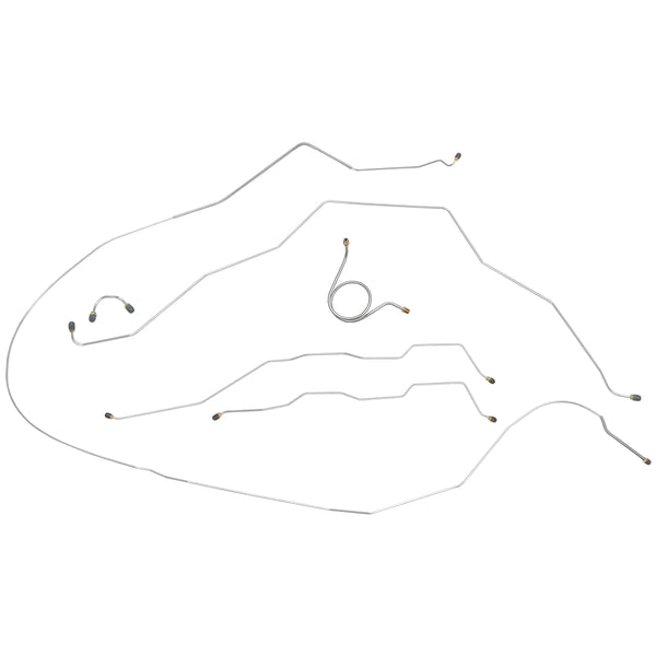 1965 Chevrolet Impala Hardtop Power Drum Brake Line Kit 6pc, Stainless