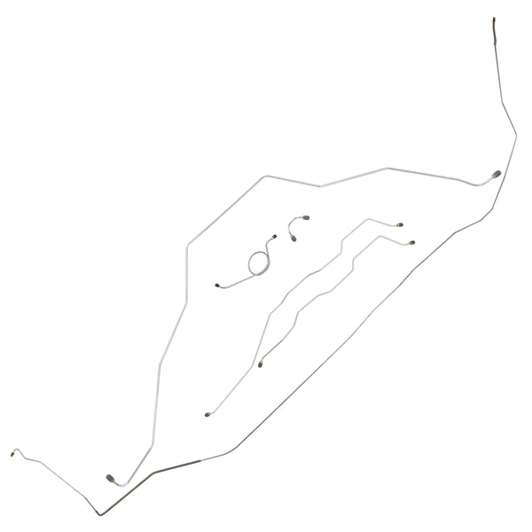 1965 Chevrolet Impala Convertible Manual Drum Brake Line Kit 6pc, Stainless