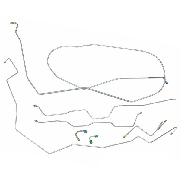 1967-68 Chevrolet Impala/SS Hardtop Power Disc Brake Conversion Line Kit 7pc, Stainless