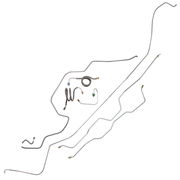 1969 Chevrolet Impala/SS V8 Power Disc Brake Line Kit 8pc, Stainless