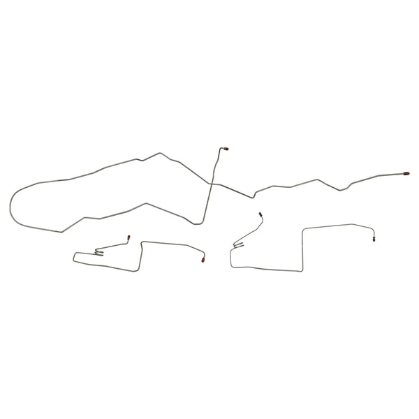 1995-1996 Chevrolet Caprice/Impala SS & 4dr Sedan, Mid Chassis Brake Line Kit - 3pc - Stainless Steel