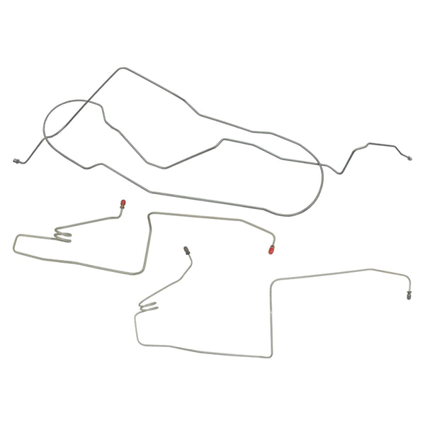 1995-1996 Chevrolet Caprice/Impala, Station Wagon (ONLY), Mid Chassis Brake Line Kit - 3pc - Stainless Steel