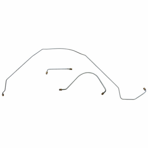1964-65 Chevrolet Chevelle/Malibu/SS Manual Drum Front Brake Line Kit 3pc, Stainless