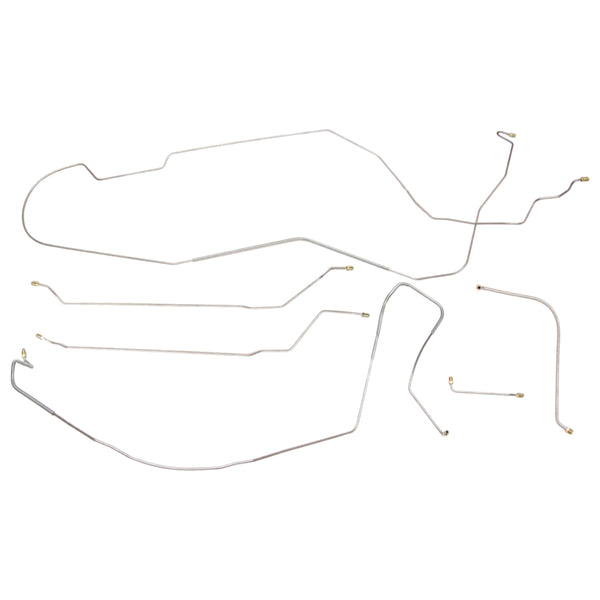 1965 Chevrolet Chevelle Malibu SS (Only) Hardtop Power Drum Brake Line Kit 6pc, Stainless