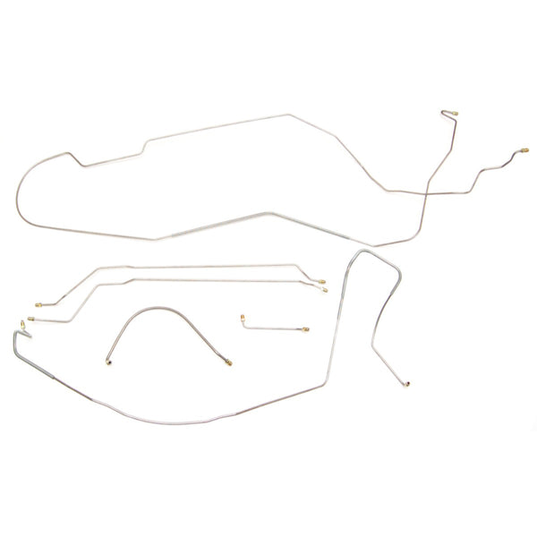 1965 Chevrolet Chevelle/Malibu Hardtop Manual Drum Complete Brake Line Kit 6pc, Stainless