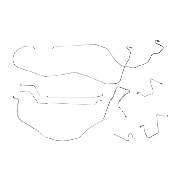 1967 Chevrolet Chevelle SS (Only) Hardtop Manual Drum Brake Line Kit 7pc, Stainless