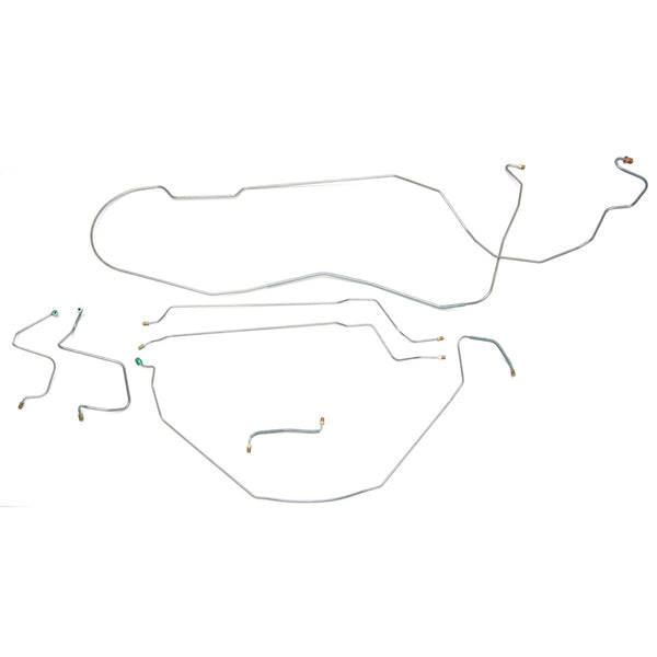 1967 Chevrolet Chevelle Malibu (Non-SS) Hardtop Manual Drum Brake Line Kit 7pc, Stainless