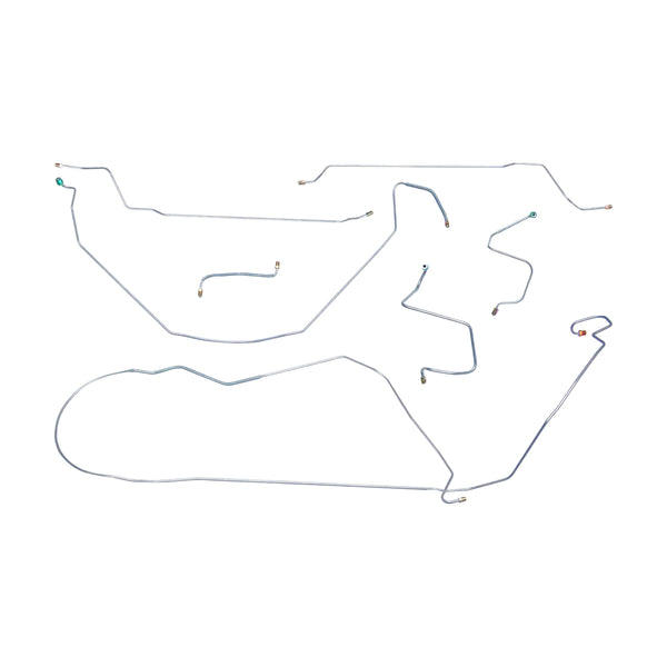 1967 Chevrolet Chevelle/Malibu (Non-SS) Convertible Manual Drum Brake Line Kit 7pc, Stainless