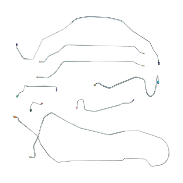 1968 Chevrolet Chevelle/Malibu/SS Hardtop Manual Disc Brake Line Kit 8pc, Stainless