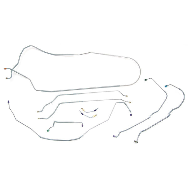 1968 Chevrolet Chevelle SS (Only) Convertible Power Drum Brake Line Kit w/Wheel Lines 9pc, Stainless