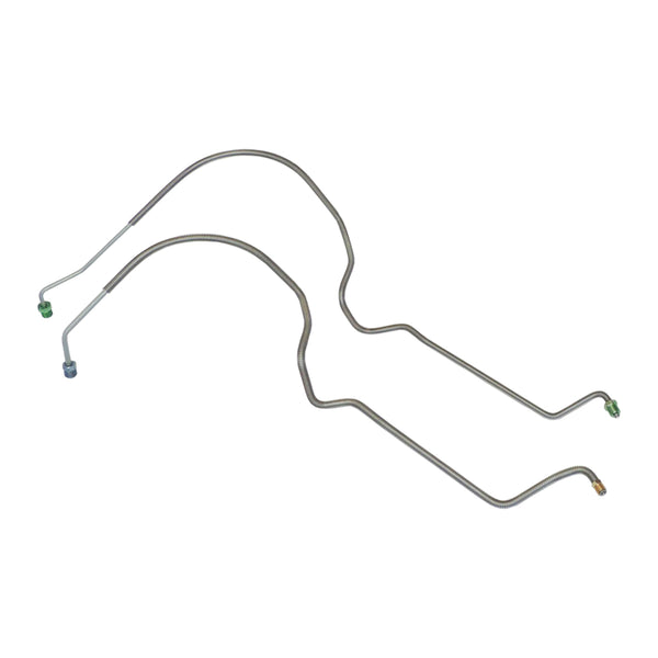 1973-77 GM A-Body Power Disc 3/16", 1/4" M/C Brake Lines 2pc, Stainless