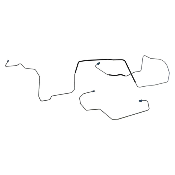 2006-07 Chevrolet Monte Carlo Four-Wheel Disc w/ABS 3/16" Right and Left Front Brake Lines (w/o Flex) 2pc, Stainless