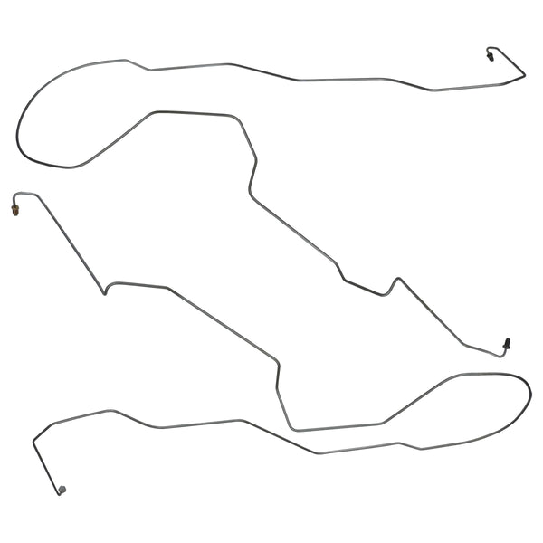 1997-1999 Chevrolet Monte Carlo, Front Disc-Rear Drum with ABS, Front to Rear Brake Lines - 2pc - Stainless Steel