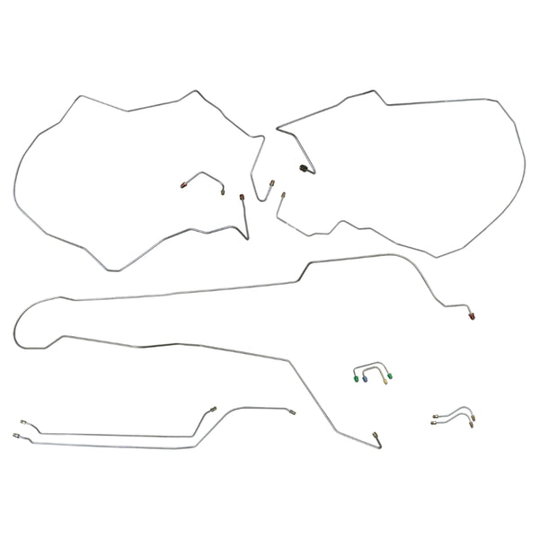 1962-67 Chevy II  Power Disc Conversion Brake Line Kit 10pc, Stainless