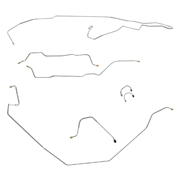 1968 Chevrolet Nova/SS Manual Drum Brake Line Kit 7pc, Stainless
