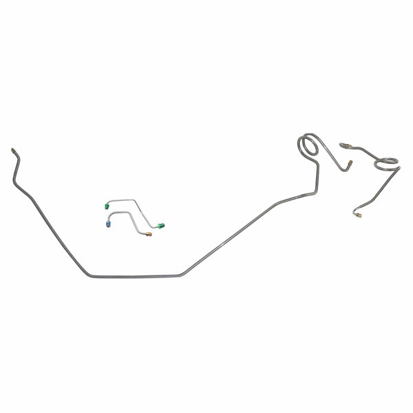 1971-72 Nova/Ventura, Power Disc Front Brake Line Kit 4pc Stainless