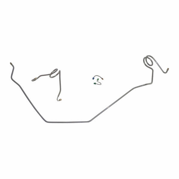 1971-72 Nova/Ventura, Manual Disc Front Brake Line Kit 4pc Stainless