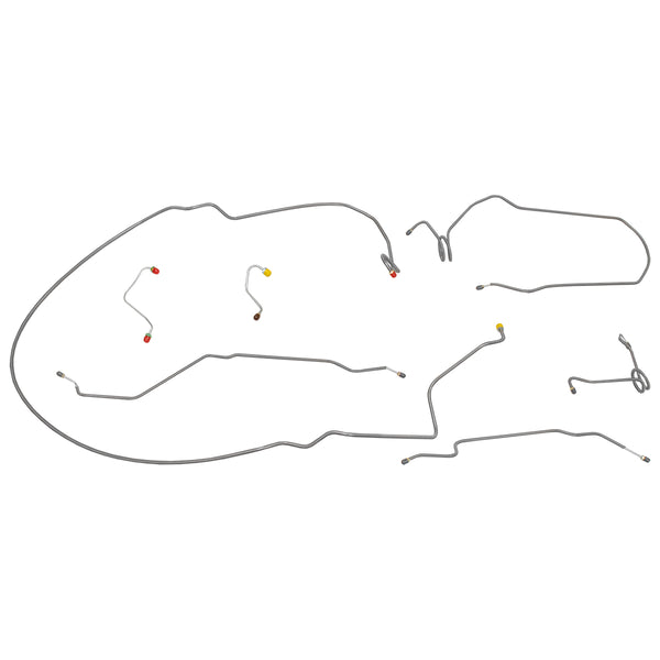 1972 Chevrolet Nova SS Power Disc Brake Line Kit 7pc, Stainless