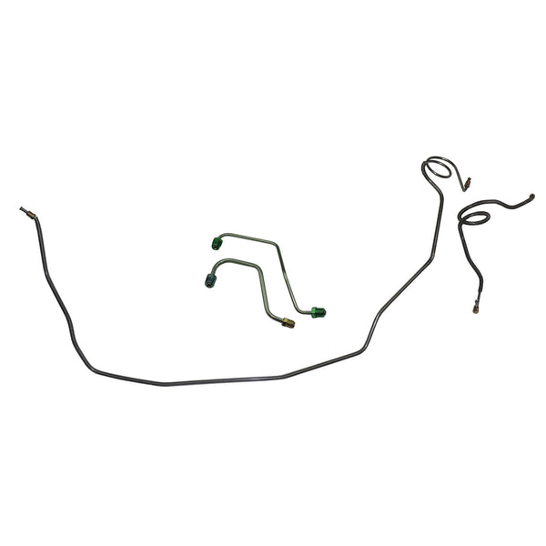 1973-74 Nova/Ventura/Apollo/Omega, Power Disc Front Brake Line Kit, 4pc Stainless