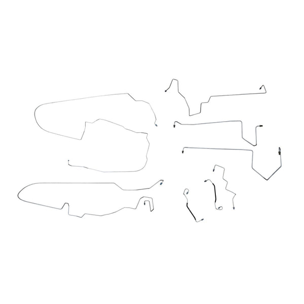 2001-02 Chrysler/Dodge Sebring/Stratus Two-Door Four-Wheel Disc w/ABS Complete Brake Line Kit 8pc, Stainless