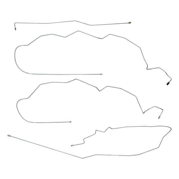 2003-06 Chrysler/Dodge Sebring/Stratus Four-Door 108" WB Front Disc/Rear Drum w/o ABS Mid Chassis Brake Line Kit 4pc, Stainless