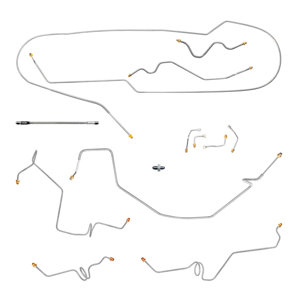 2000-05 Chevrolet/GMC S10/Sonoma 2WD Ext. Cab Shortbed w/Four-Wheel Disc Complete Brake Line Kit 11pc, Stainless