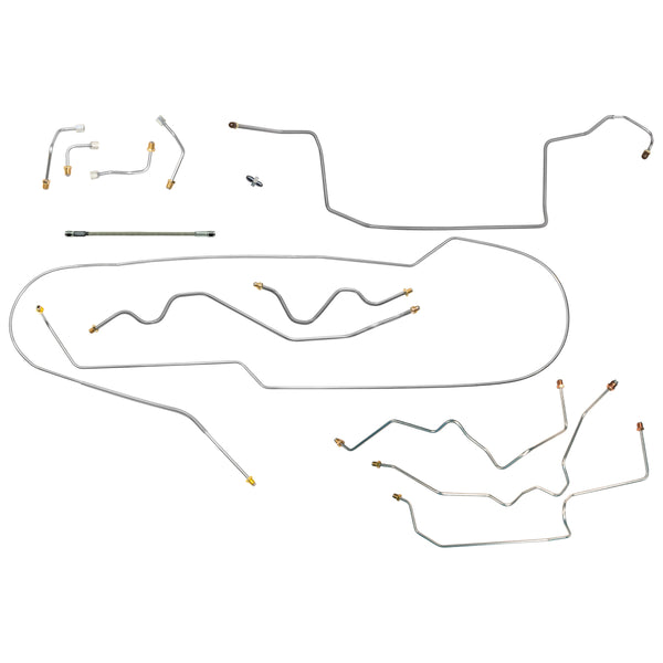 2000-05 Chevrolet/GMC S10/Sonoma 4WD Ext. Cab Shortbed w/Rear Drum Complete Brake Line Kit 11pc, Stainless