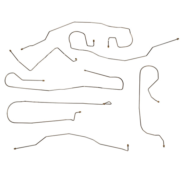 2002-06 Chevrolet/GMC Trailblazer EXT/Envoy XL 4WD Four-Wheel Disc w/ABS Complete Brake Line Kit 7pc, Stainless