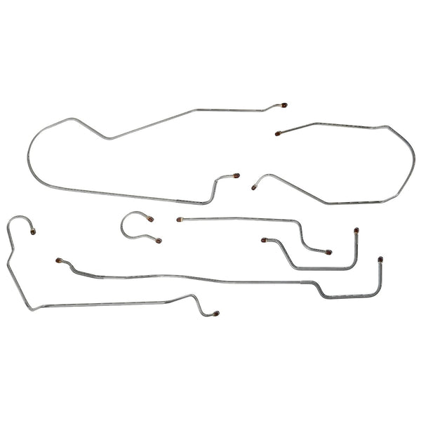 1937 Chevrolet GMC Truck 2WD 1/2-Ton Std. Cab Shortbed Complete Manual Brake Line Kit 7pc, Stainless