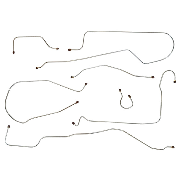 1939 Chevrolet GMC Truck 2WD 1/2-Ton Short Bed Complete Manual Brake Line Kit 6pc, Stainless