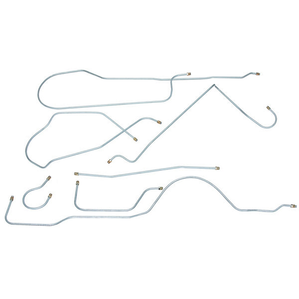 1941-46 Chevrolet GMC Truck 2WD 1/2-Ton Std. Cab Short Bed Manual Drum Complete Brake Line Kit 7pc, Stainless