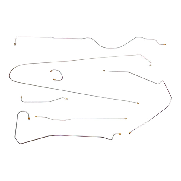 1951 Chevrolet GMC Truck 2WD Std. Cab Shortbed Manual Drum Complete Brake Line Kit 7pc, Stainless