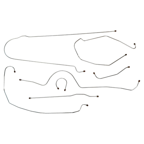 1951 Chevrolet GMC Truck 2WD 3/4-Ton Std. Cab Longbed Manual Drum Brake Line Kit 7pc, Stainless