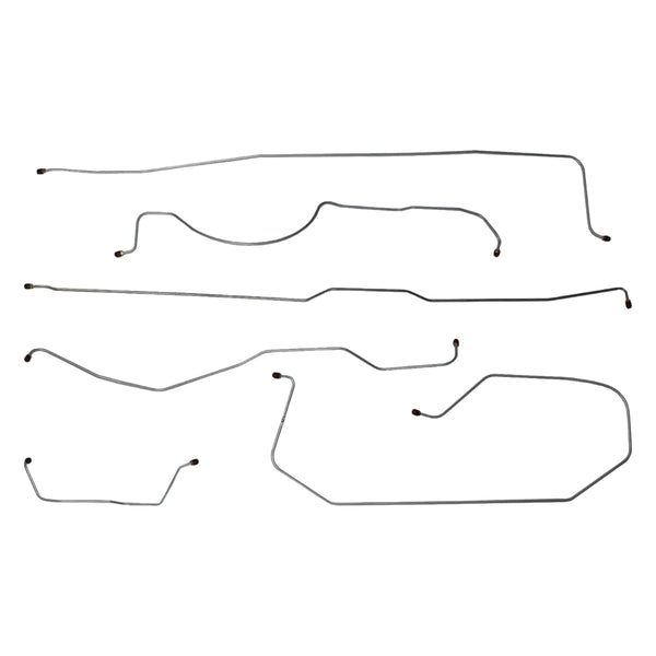 1955 Series II-1956 Chevrolet GMC Truck 2wd OR 4wd 3/4-Ton Std. Cab Longbed Manual Drum Brake Line Kit 6pc, Stainless