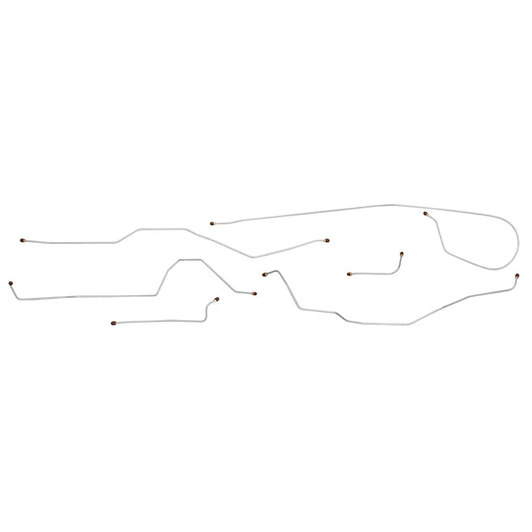 1958-59 Chevrolet GMC Truck 2wd & 4wd Std. Cab Longbed Manual Drum Brake Line Kit 6pc, Stainless